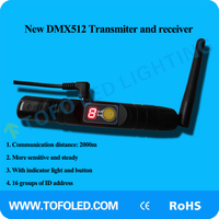 Transmitter dan Receiver Nirkabel DMX512 XLR 2.4G yang Ditingkatkan dengan Sakelar Manual untuk Aplikasi Dimmer