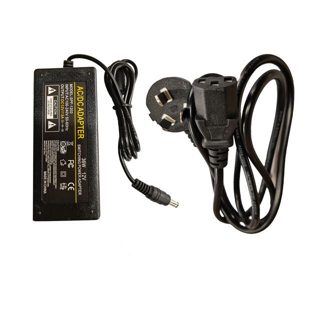 12V 3A Power Supply Adapter, 5.5x2.1mm Plug, 100-240V AC(Shipping Fee Required for Single Item Orders)
