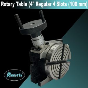 Mesa Giratoria de Hierro Fundido de 4 Pulgadas (100 mm) de Diámetro, 4 Ranuras, Componente Esencial para Fresadoras con Núcleo de Cojinete de Motor - Product Image 2