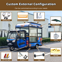 JINLIJING Remorque Cuisine Mobile pour Bière, Véhicule Électrique à Trois Roues pour Jus de Fruits, Bar à Café, Tricycle Food Truck Roulant à Vendre