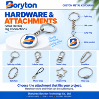 Porte-clés rond en métal personnalisé avec logo, pendentif, fermoir à ressort, pour promotions commerciales