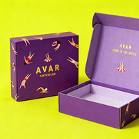 Boîte d'expédition de luxe rigide pliable biodégradable avec logo personnalisé et éponge pour e-commerce, petites entreprises, cosmétiques et parfums