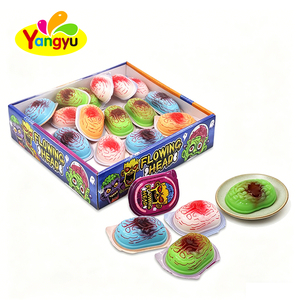 Caramelle Gommose a Forma di Cervello <span class=keywords><strong>Zombie</strong></span> per Halloween, con Salsa Scorrevole al Gusto di Frutta, Confezione Assortita in Scatola Espositiva - Product Image 2