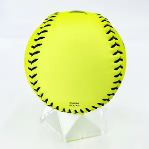 Wholesale 12 inch Yellow Mens Senior PU Soft Fast Pitch Softball Training Balls