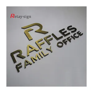 Crafted Stainless Steel Lettering For Storefront Signs Quality Indoor Wall Decor With Electroplating Baking Paint Finish