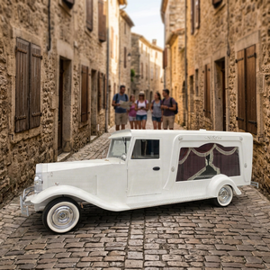 Nouvelle voiture funéraire électrique haut de gamme blanche, cercueil mobile personnalisé, véhicule de service funéraire à prix abordable - Product Image 1