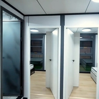 Cabaña Prefabricada Expandible de 2 Pisos Personalizada, Plegable, de Instalación Rápida, con Aislamiento Térmico, Ecológica, Móvil, Edificio de Oficinas Completo