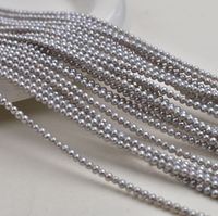 Perles d'eau douce grises Gary Color 2-3mm, presque rondes, petites perles grises avec légèrement de petites imperfections, brins d'eau douce en vrac pour la fabrication de bijoux