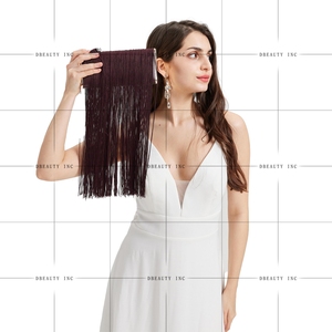 กระเป๋าคลัทช์ประดับพู่สำหรับผู้หญิงกระเป๋าถือตอนเย็นย้อนยุคกระเป๋าสะพายไหล่แฟชั่นสำหรับงานปาร์ตี้พรหม - Product Image 5