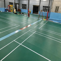 Revêtement de sol sportif en vinyle Runsure Easy Cleaning, garantie 10 ans, idéal pour les surfaces en marbre de stades de pickleball, spécial Philippines