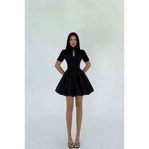 <b>Black</b> Window Detail Mini <b>Club</b> <b>Dress</b> - Product Image 2