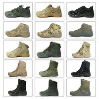 Sepatu bot keselamatan untuk pria, sepatu bot mendaki gurun, sepatu bot tahan air luar ruangan, sepatu bot keselamatan semata kaki tahan lama berkualitas tinggi antiselip