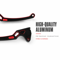 Levier de frein et d'embrayage universel en aluminium CNC pour scooter, style corne de bœuf, modification et amélioration du guidon ABS