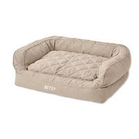 Lit pour chien en peluche en forme de bateau, luxueux et porte-bonheur