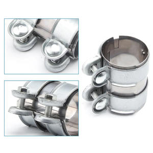 배기 파이프 연결 배기 호스 클램프 용 배기 직경 파이프 클램프 이중 클램프 조인트 스테인레스 스틸 슬리브 - Product Image 4