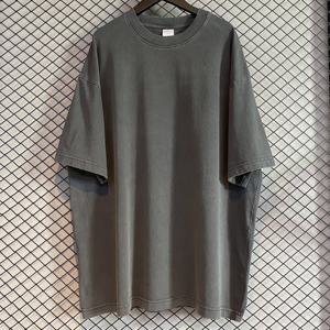 <span class=keywords><strong>OEM</strong></span>粉扑印花100% 棉石酸洗升华重量级t恤定制印花刺绣复古水洗t恤 - Product Image 3