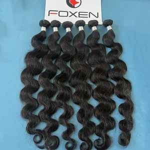 100 Premium Virgin Single Donor Raw Hair Bundles Set Peruvian Hair with Film Lace Frontal Cambodian Wavy Hair Body Wave Closure