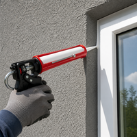 Pistolet à calfeutrer robuste, outil d'application professionnel pour le jointoiement des carreaux et l'étanchéité des fenêtres