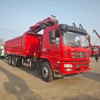 Camion-grue articulée SHACMAN 6x4 de 20 tonnes, hauteur de levage de 16 m, plateau de chargement de 8,5 m, grue pliante à vendre