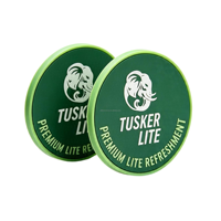 Cadeaux promotionnels personnalisés avec logo, objets publicitaires ronds, supports marketing, sous-verres en PVC, couleur et taille personnalisées