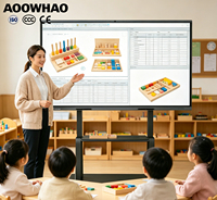 AOOWHAO Service après-vente 24h/24 Certifié EDLA Tableau interactif intelligent Certifié Google Play pour l'utilisation éducative IFP