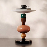 Table d'appoint minimaliste italienne en forme de branche d'aubépine, table d'angle miniature créative en fibre de verre pour salon