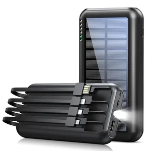 Nouveaux produits 2024 câble intégré USB C produits électroniques pour <span class=keywords><strong>iPhone</strong></span> <span class=keywords><strong>chargeur</strong></span> de téléphone portable 30000mAh banques d'énergie <span class=keywords><strong>solaire</strong></span> 16000mAh - Product Image 1