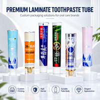 Tubes de dentifrice en aluminium et plastique avec bouchon à vis, logo personnalisé imprimé UV, emballage pour soins bucco-dentaires 12,7-35 mm