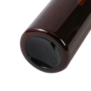 Bouteille ronde en PET de 500 ml de haute qualité avec pompe à lotion, logo personnalisé, blanche, transparente, noire, ambrée pour les soins de la peau, le sérum, le shampoing - Product Image 4