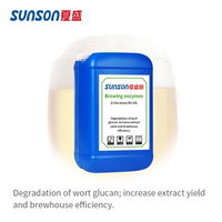 Qualité alimentaire Sunson liquide betaglucanase enzyme bêta glucanase enzyme glucane pour le brassage de la bière
