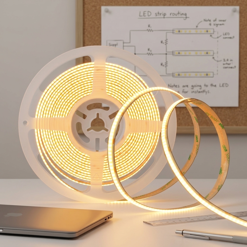 Modern COB LED Strip 8MM Width 320chips Provides Comfortable Illumination and Adds Stylish Charm to Different Living Areas