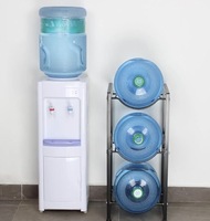 Étagère de présentation au sol en métal, personnalisable, à 2-5 niveaux, gain de place, détachable, pour bouteilles d'eau de 5 gallons et seaux de 20 litres
