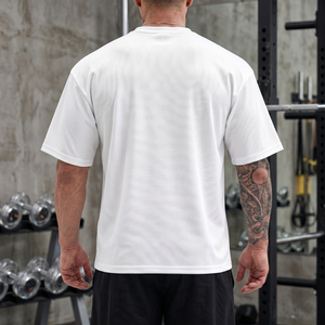 Camiseta Oversize Personalizada al por Mayor a Bajo Precio para Hombre, Estilo Urbano, con Estampado Gráfico, Lisa, de Algodón Pesado, Ropa OEM TKAN6618 - Product Image 3