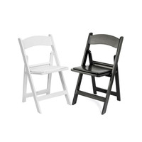 Chaises pliantes en résine et plastique blanc, pour Banquet de mariage, fêtes, vente en gros, livraison gratuite en chine