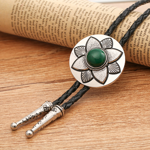 Corbata Bolo Vintage para Hombre, Collar de Cuero, Accesorios para Cuello y Camisa, Estilo <span class=keywords><strong>Vaquero</strong></span> Americano del Oeste, Corbata Poirot - Product Image 6