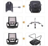 Chaise de bureau ergonomique à roulettes, dossier en maille respirante, hauteur réglable, base chromée, meilleur prix, haute qualité