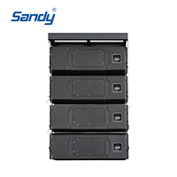 Système de sonorisation professionnel avec enceintes line array double 12 pouces et subwoofer 18 pouces pour concerts et églises