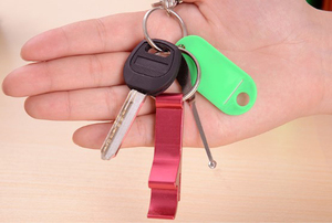 Décapsuleur porte-clés promotionnel simple gravé, décapsuleur en aluminium personnalisé varié - Product Image 5