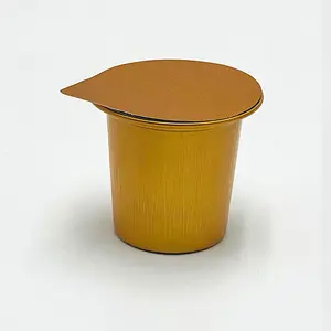 빈 골드 컬러 일회용 45ml 뚜껑이있는 알루미늄 호일 K 컵 커피 캡슐