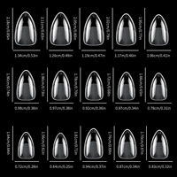 Nouvelles 360 pièces/boîte de faux ongles transparents semi-mats, couvrance totale, sans couture, ultra-fins, courts, sans ponçage, extensions en gel souple