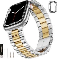 Bracelets de montre en acier épais à trois maillons, personnalisables en divers styles et couleurs, pour le sport et les affaires
