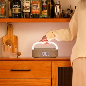 Tốt Nhất Sản Phẩm Bán Chạy LED Hiển Thị Kép Loa Di Động Nhỏ Loa Với Đồng Hồ Báo Thức Sạc Không Dây Cho Điện Tử Tiện Ích - Product Image 2
