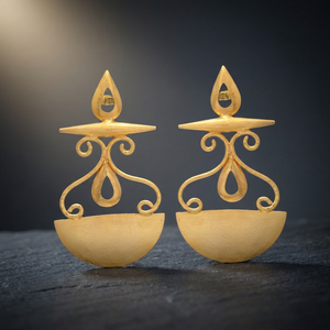 ต่างหูทองเหลืองชุบทอง 14k ประดับมุก สไตล์คลาสสิก ขายส่ง - Product Image 2
