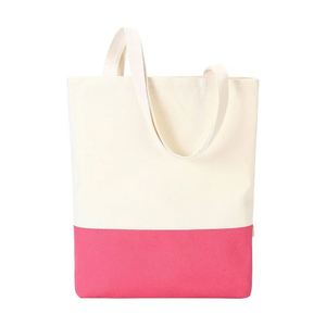 Sac fourre-tout en toile de coton écologique vierge, réutilisable pour usage quotidien, avec poches intérieures, vente en gros - Product Image 4