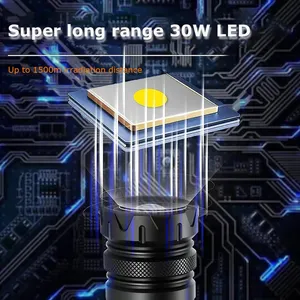Hot Bán Cao Lumens Đuôi Nam Châm 1500M Dài Phạm Vi COB Kính Thiên Văn Zoom USB Có Thể Sạc Lại Trắng <span class=keywords><strong>LED</strong></span> <span class=keywords><strong>Torch</strong></span> Ánh Sáng Đèn Pin Chiến Thuật - Product Image 2