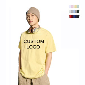 Camiseta Sorona Casual de Verano para Hombre, Personalizada, de Manga Corta, Cuello Redondo, Color Sólido, Transpirable, Corte Holgado, 230GSM, Estampada - Product Image 1