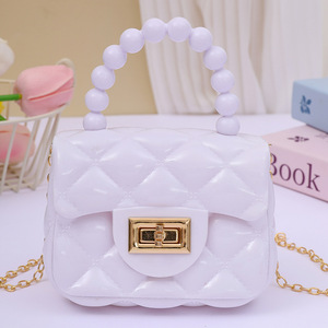 Bolso de Moda para Mujer, Tipo Jelly, Mini Bandolera con Perlas, Bolso Portátil para Teléfono y Monedas - Product Image 6