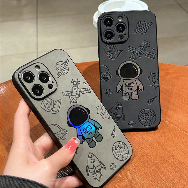 Top New case Mimi TPU Embossed Astronauts Luxury Phone Case with Custom Patterns Waterproof Shockproof for 15/14 Pro Max