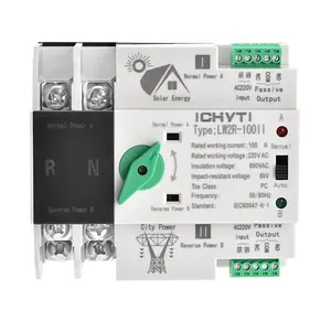 CHYT LW2R-100 2P 3P 4P AC 220V 63A 100A 125A Uninterruptible Dual Power Automatic Transfer Switch ATS For Solar Inverter
