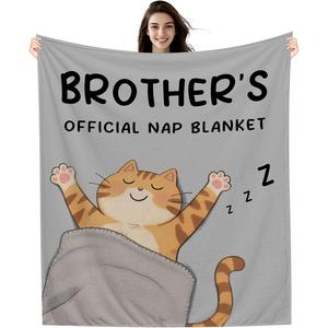 Cute Cartoon Cat Flannel <b>Blanket</b> Throw <b>Blanket</b> Nap <b>Blanket</b> Cozy <b>Warm</b> Super Soft for Home Office Nap Custom Print Wholesale - Product Image 2